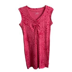 COLUMBIA DRESS Women's Size S Pink Stretch Cotton Blend Knit Casual Athleisure